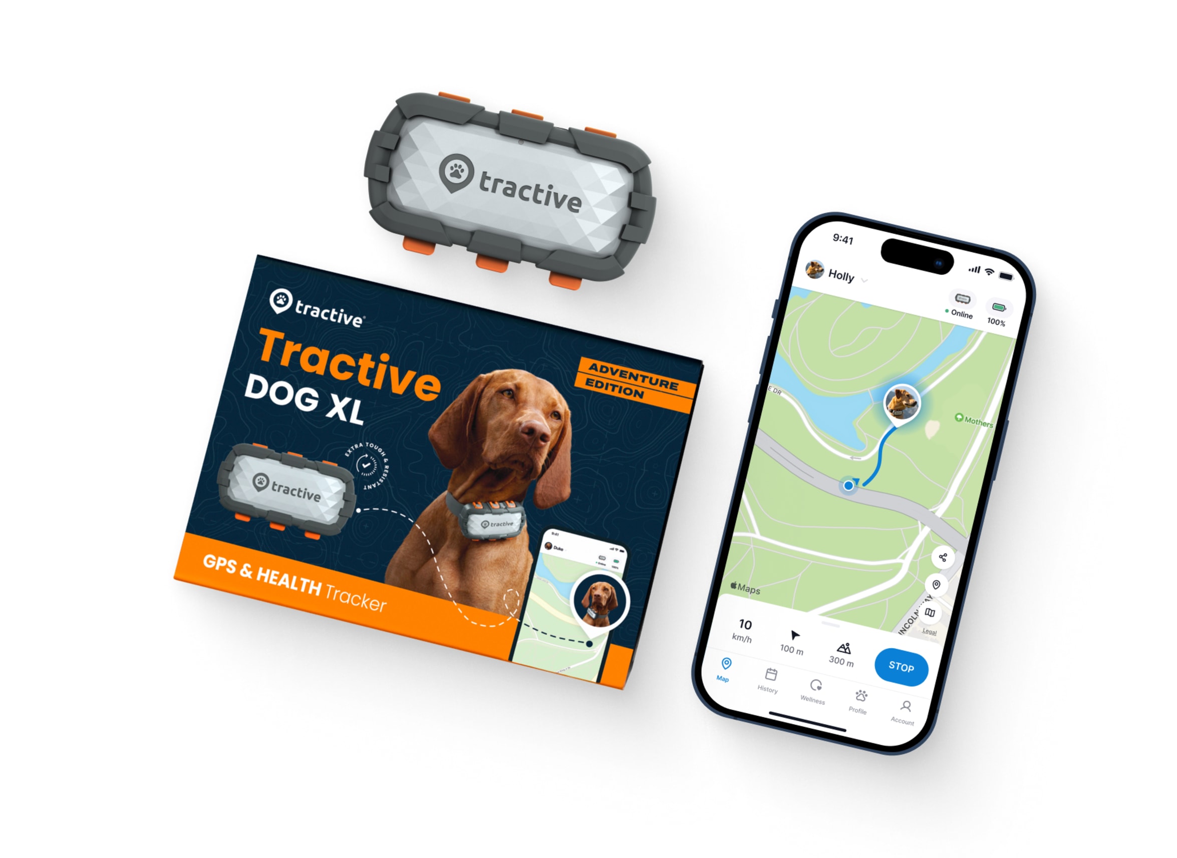Inteligentny lokalizator GPS XL z funkcjami zdrowia dla psów