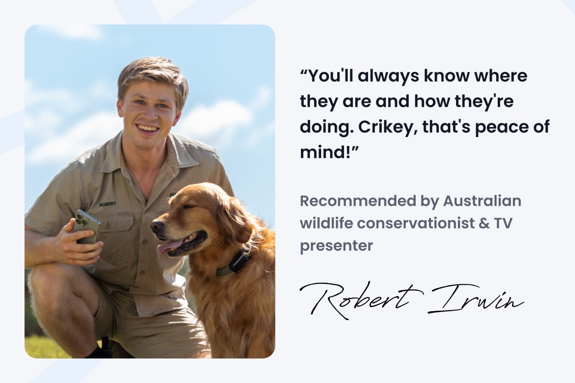 Robert Irwin with dog